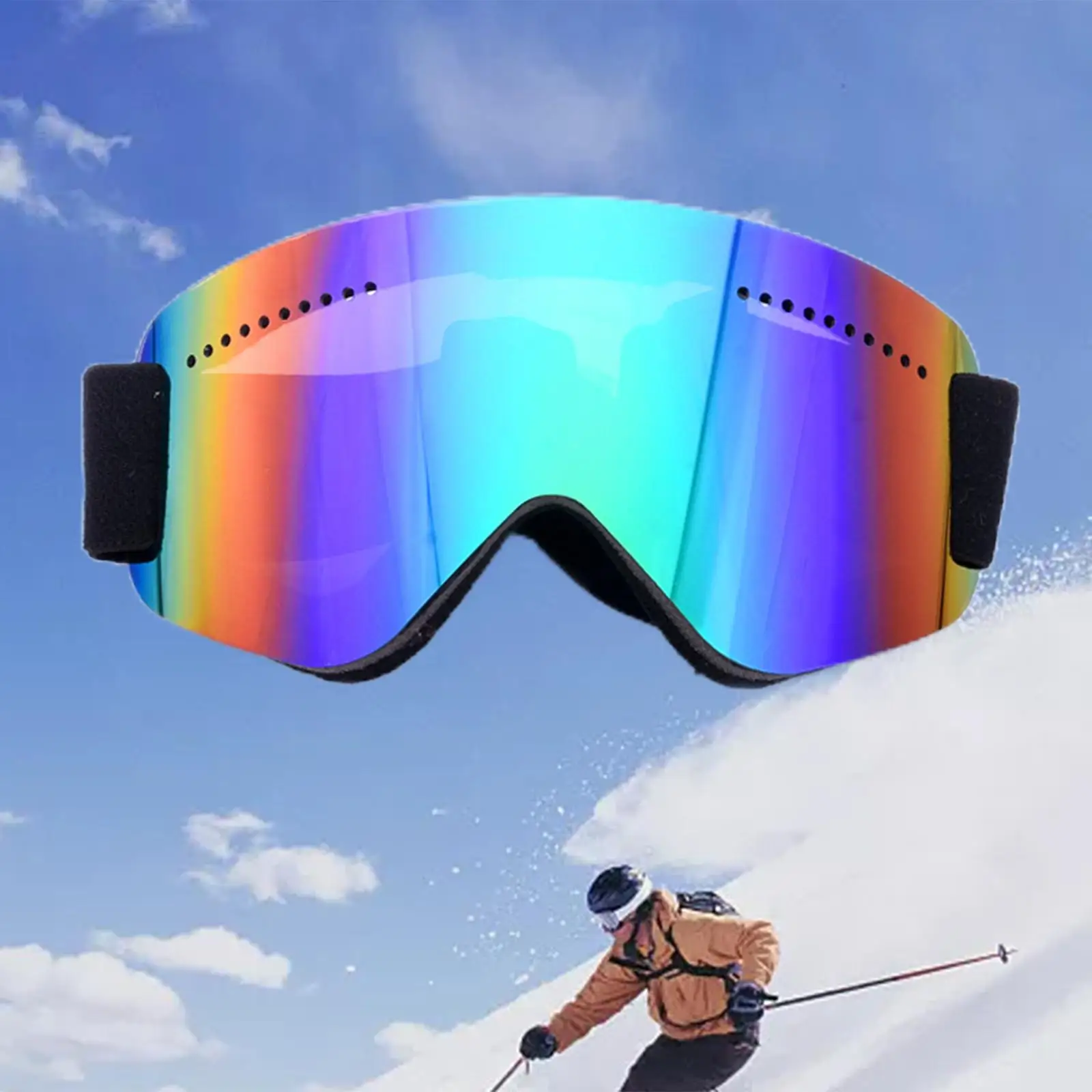 Ski Goggles, Winter  Snowboard Goggles with Anti-Fog  for Men Women Snowmobile Skiing Skating
