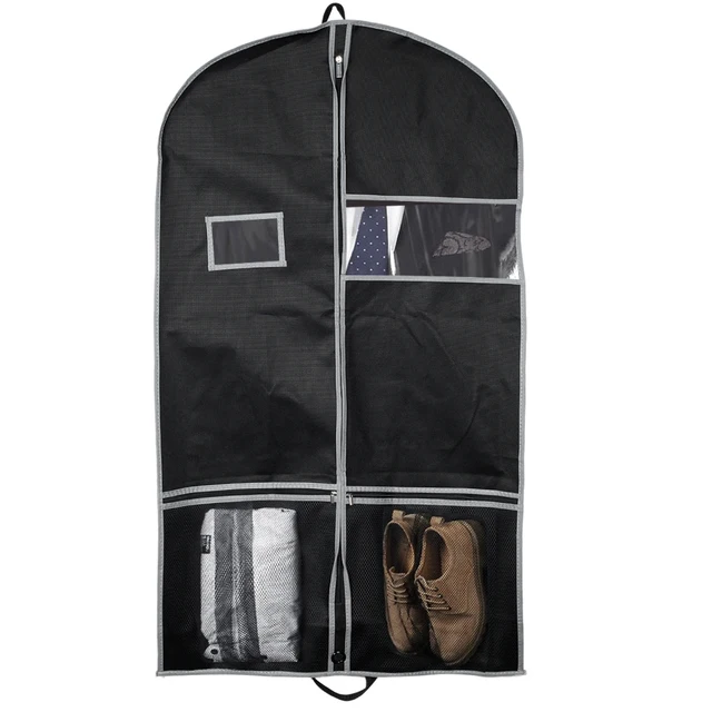 Housse de costume de fenêtre en PVC Mutilpe non tissé pliable, imprimée et  personnalisée Robe de soirée emballage Voyage résistant à la poussière  rangement sac avec filet Poche pour chaussures - Chine