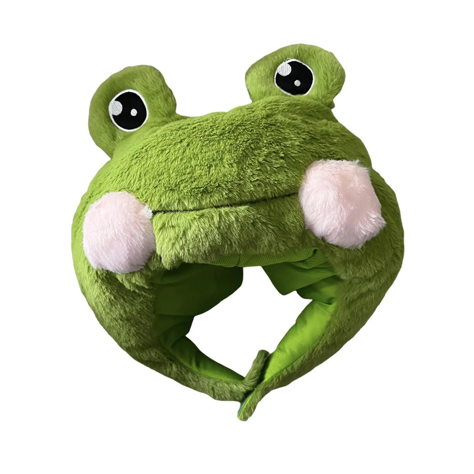 Lovely Frog Shaped Hat Costume Accessory Hats Headgear Stuffed Toy Cosplay Headwear Photo Prop for Adults Kids