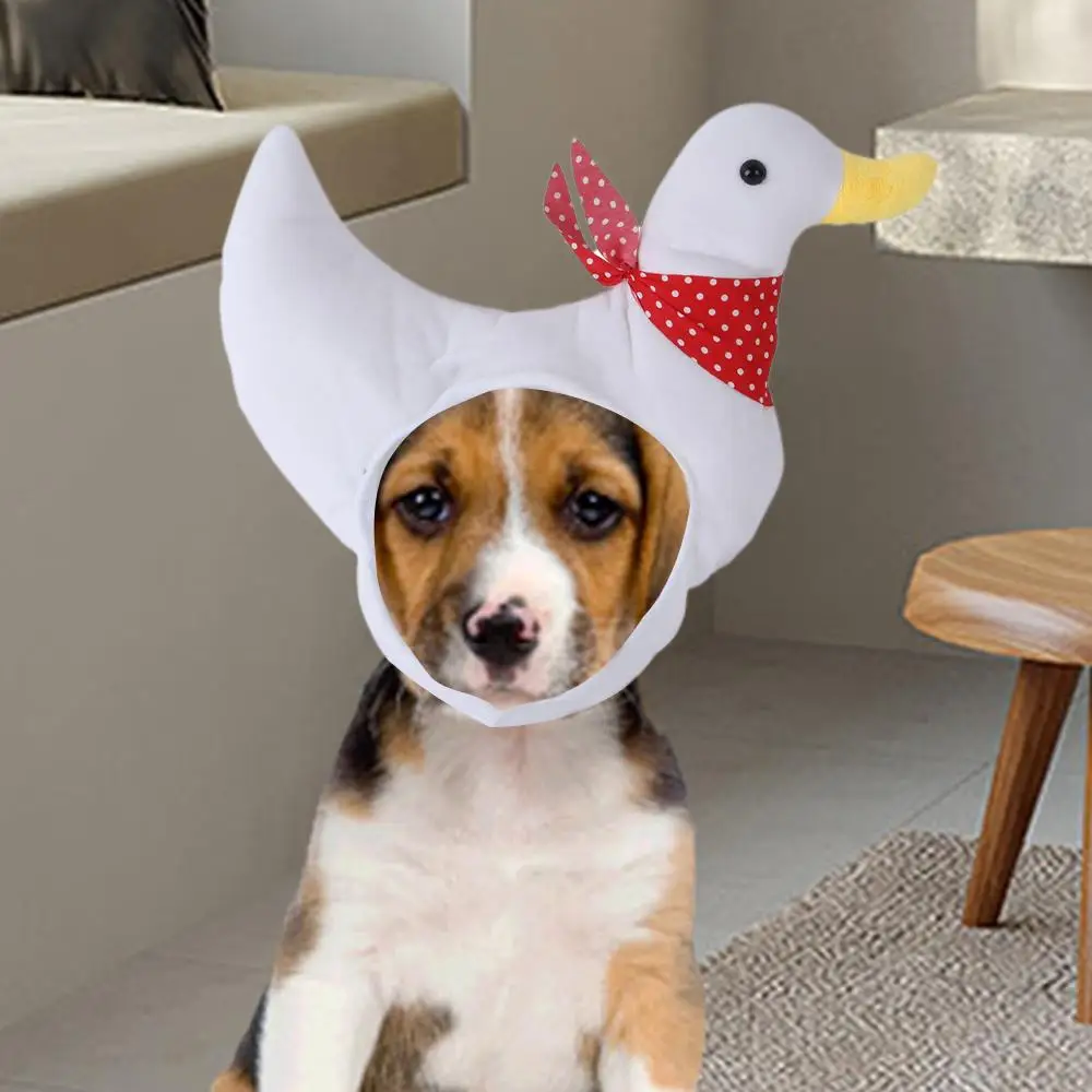 Duck Shape Pet Hat Costumes Kitten Outfits Soft Kitten Hat for Puppy Cat Small Puppy Dogs Holiday Party Birthday Halloween