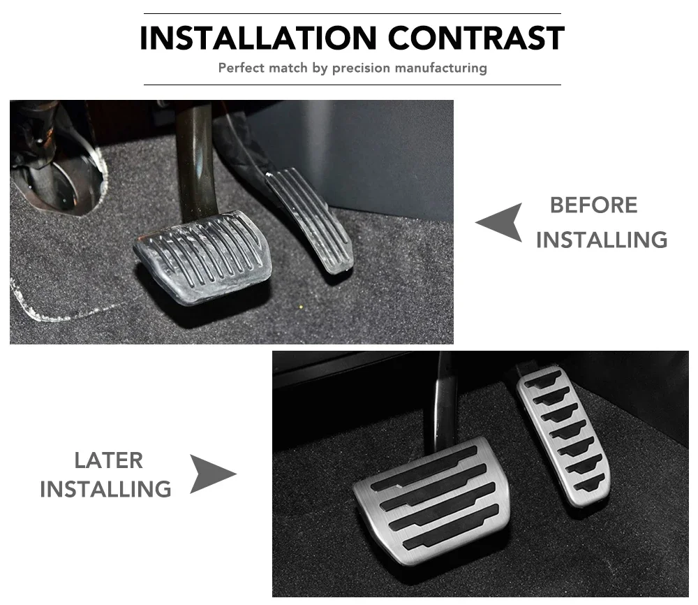 Edelstahl Auto Pedale Gas Bremssteun Pedal für Land Rover Range Rover Evoque Discovery Sport Innen Zubehör – Detail 5