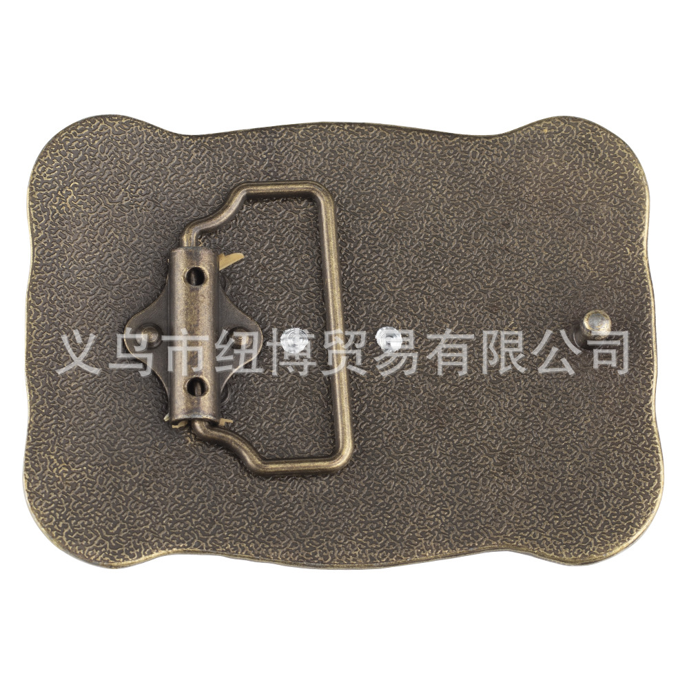Western Cowboy Boot Gürtel Schnalle Legierung Material 3,8 cm Breite Bronze Mustang – Detail 4
