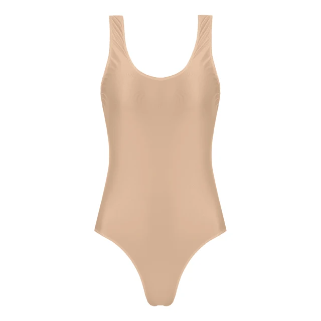Sexy Satin Oil Shiny Thong Leotard One-piece High Cut Wet Look