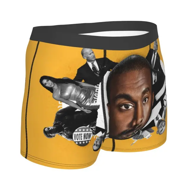 Sexy Funny Kanye West Meme Boxers Shorts Underpants Male Stretch