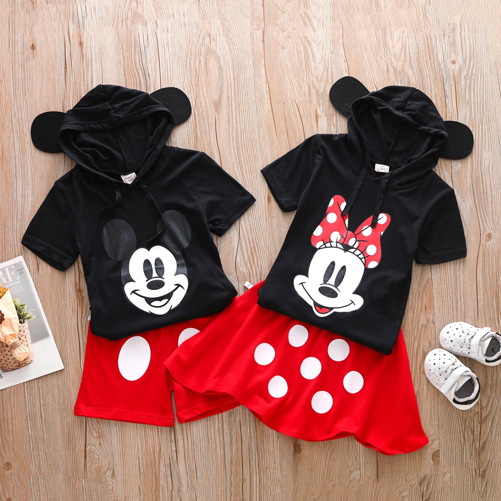 Mickey Minnie Mouse Toddler Boys or Girls Hoodie Outfits