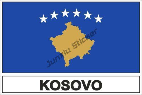 KOSOVO Flagge KOSOVARISCHEN Fahne Handy Mini-Aufkleber, Vinyl Sticker 40mm  x6