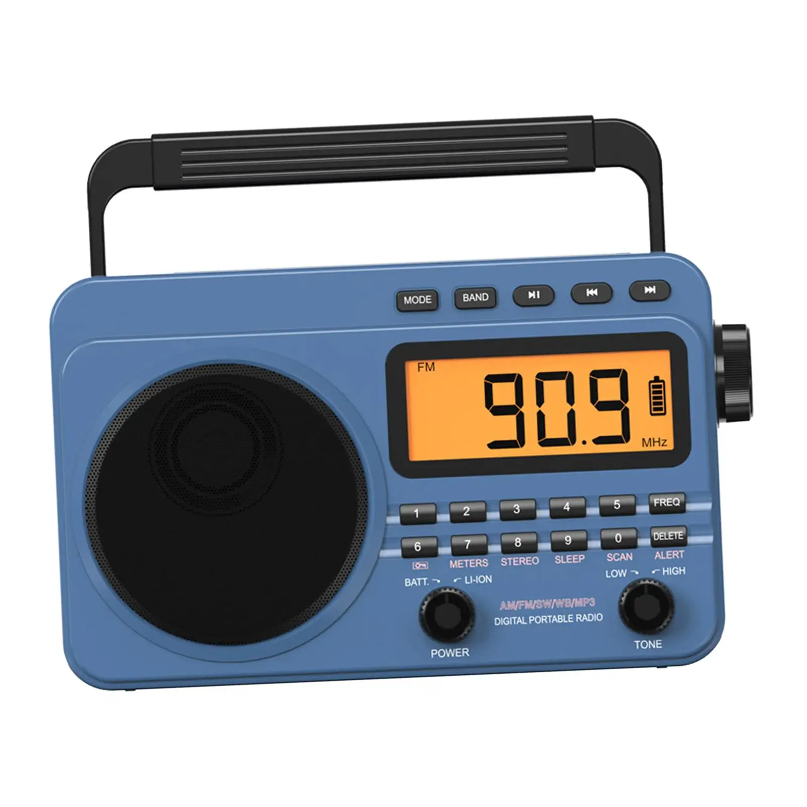 Small Portable Radio Alarm Clock Sleep Function Retro Time Setting AM FM SW Wx USB TF Card Support MP3 Speaker Radio Player