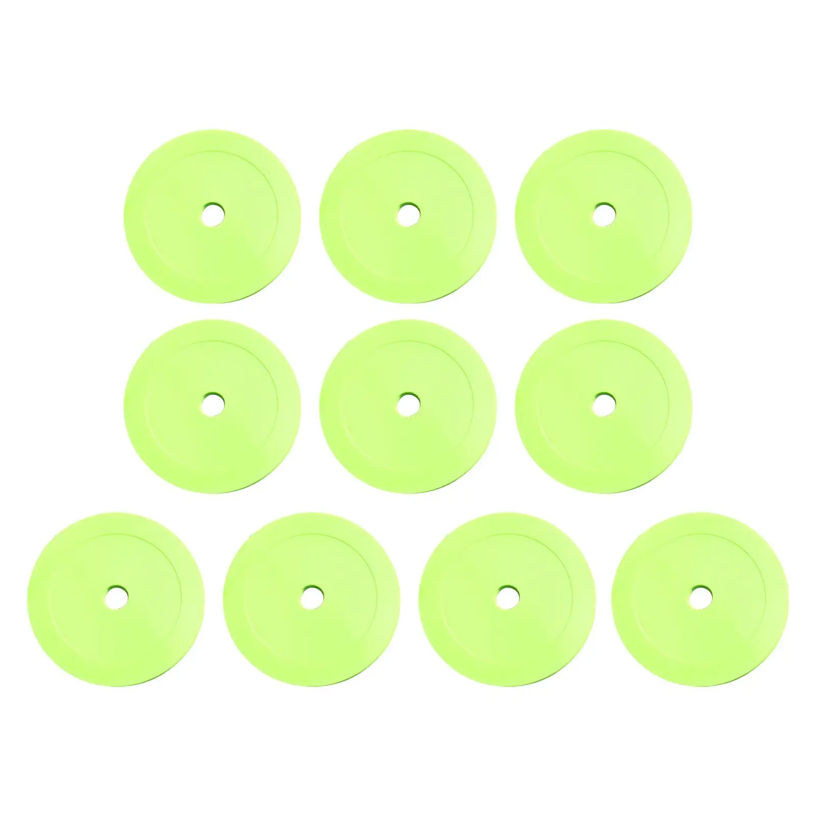 10x Round Flat Cones Non Slip Durable Flexible Floor Discs Spot Markers for Sport Teams Trainers Coaches Baseball Martial Arts