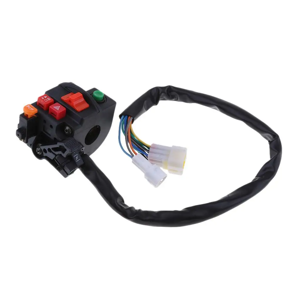 Black Motorcycle 7/8 Inch Handlebar Headlight s Light Control Switch
