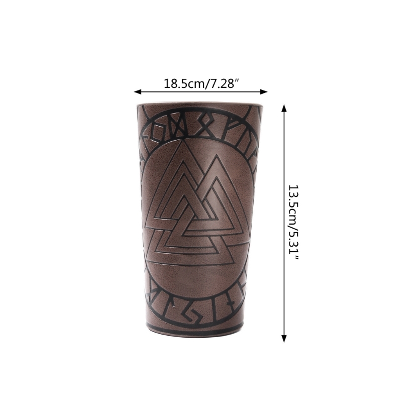77HC Lederhandschuh-Armband, mittelalterliche Rüstung, Bogenschießen-Armschiene, verstellbare Armbinde, Wikinger-Armschutz für – Detail 6