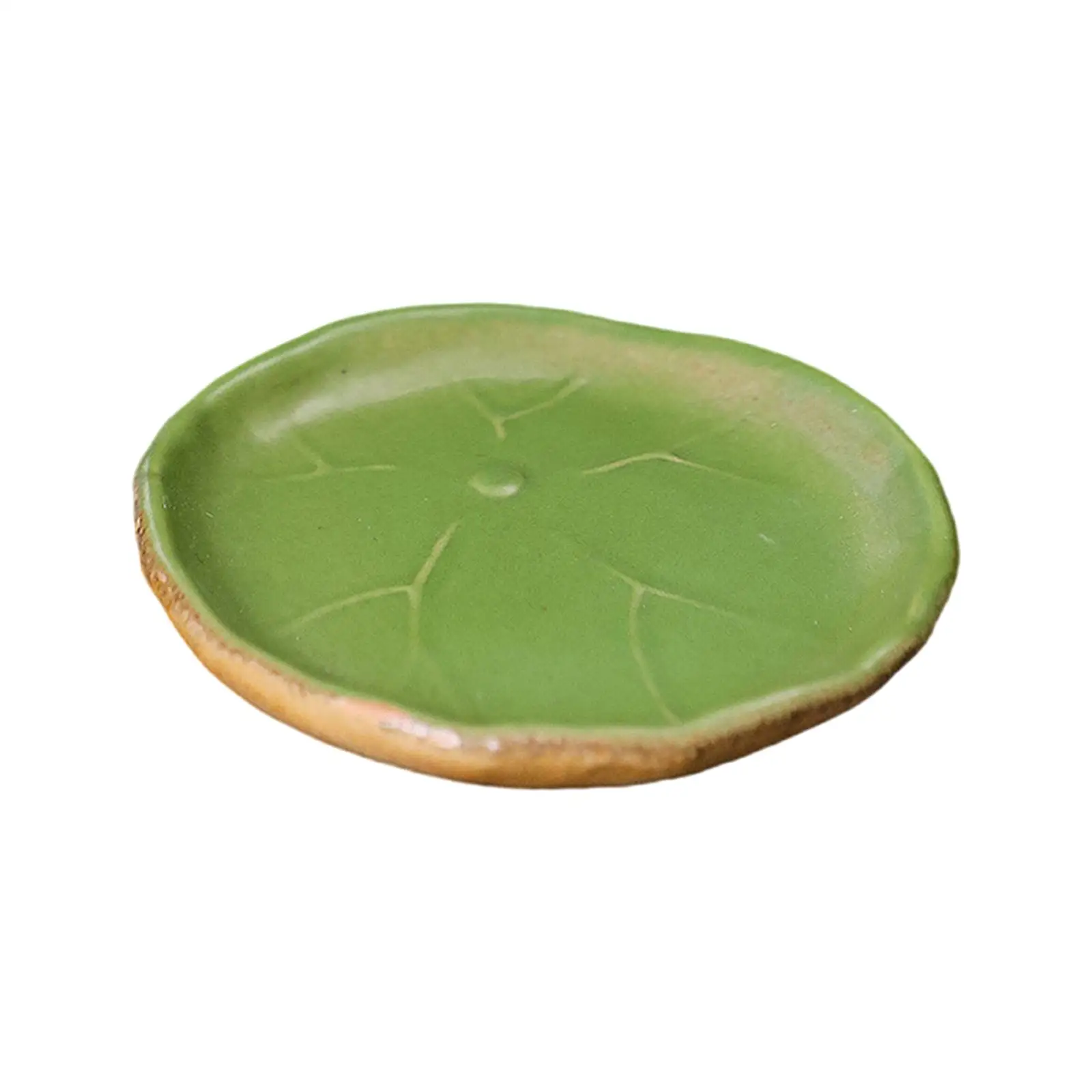 Lotus Leaf Tea Pet Ornament Tray for Chinese Tea Decoration Desk Cabinet