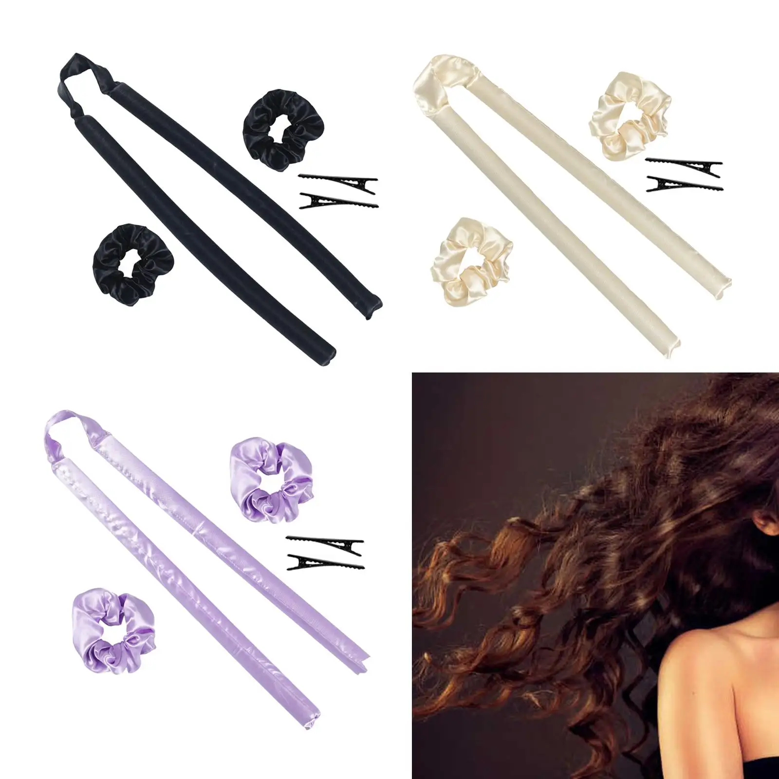 Rollers Heatlessing Rod Headband for Long Hairs No Heat