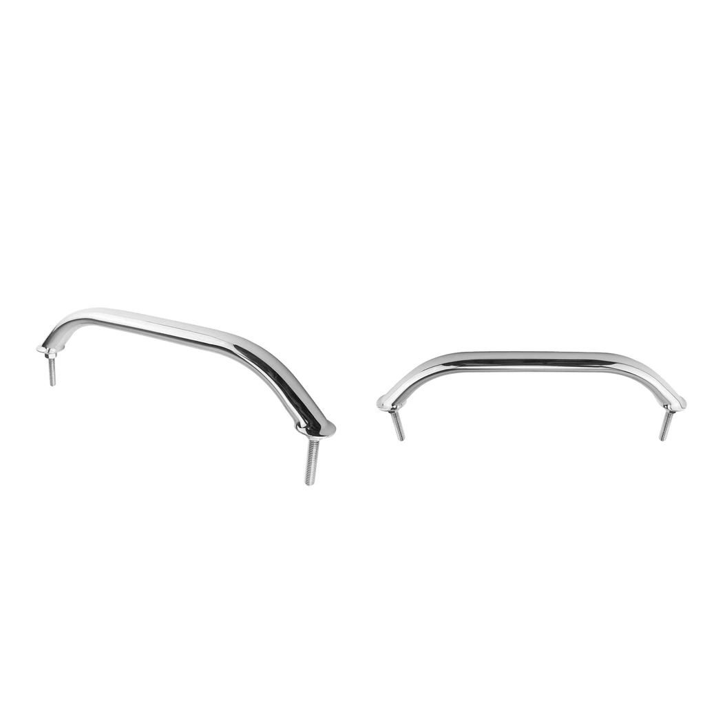 2 Sets 305mm Grab Handle Bar Polished Stainless Steel Handrail for Marine Yacht