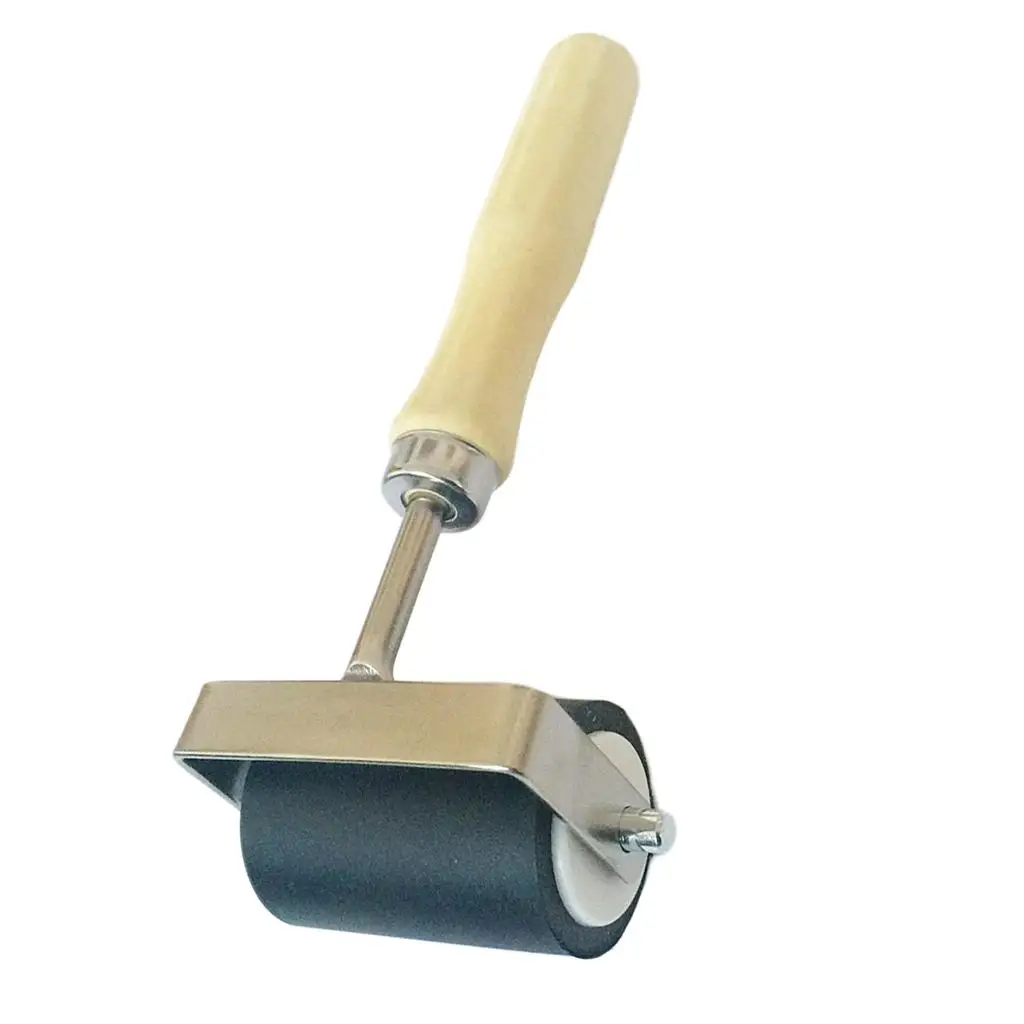Multipurpose Rubber  with Wooden Handle for Printmaking Craft Projects