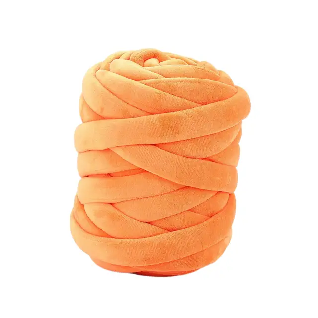 250g/0.55lbs Chunky Yarn 56ft Thick Super Soft Jumbo Tube Yarn for Finger  Weave Crochet Blanket Mat Arm Knitting Braided Knot - AliExpress