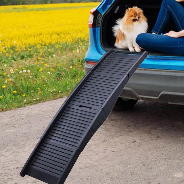 Rampa Per Cani Pieghevole In Legno - Regolabile A 4 Altezze - Antiscivolo - Per Letti E Divani - Taglia Piccola - Foto 12