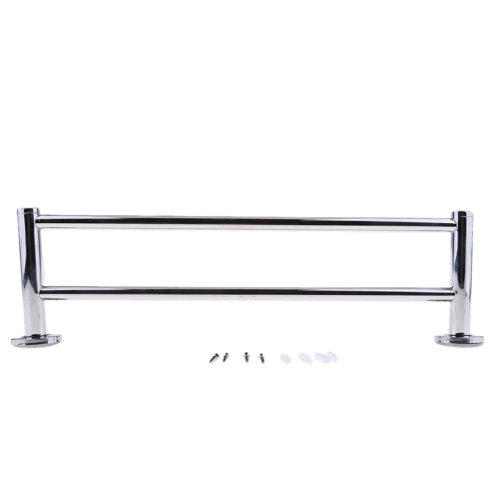 Wall Mounted 18 Inch Double Towel Bar Modern Style Dual Towel Hanger Rack