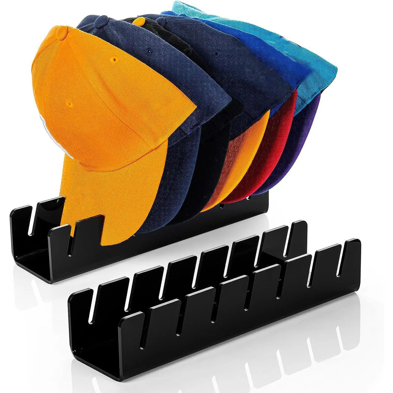 Acrylic Hat Display Baseball Caps Stand Hat Organizer Holder Hat Display Stand for Dresser Sun Visors Entrance Ball Cap Bedroom