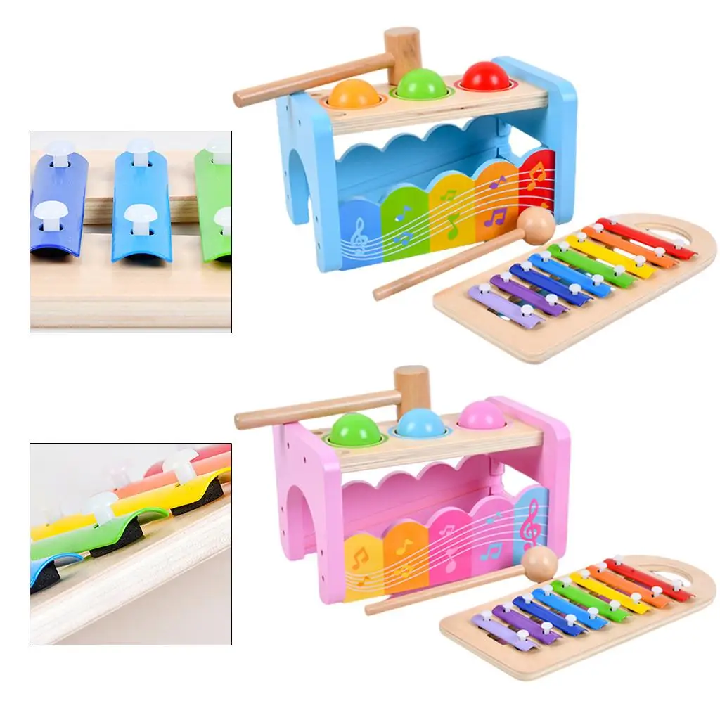 Kids Hammering Pounding toys Xylophone  Hammering  Montessori Educational Toddler Puzzle Toy Age 2-4