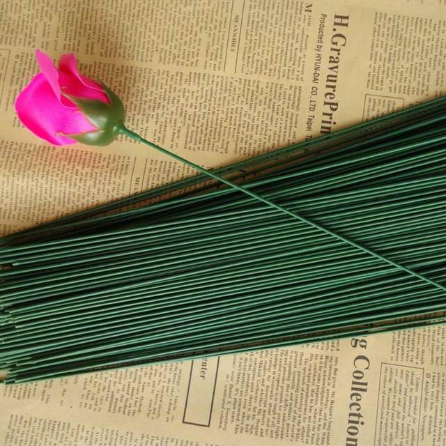 Iron Wire 50Pcs Pretty Rose Pole Florist Crafts Long Lasting