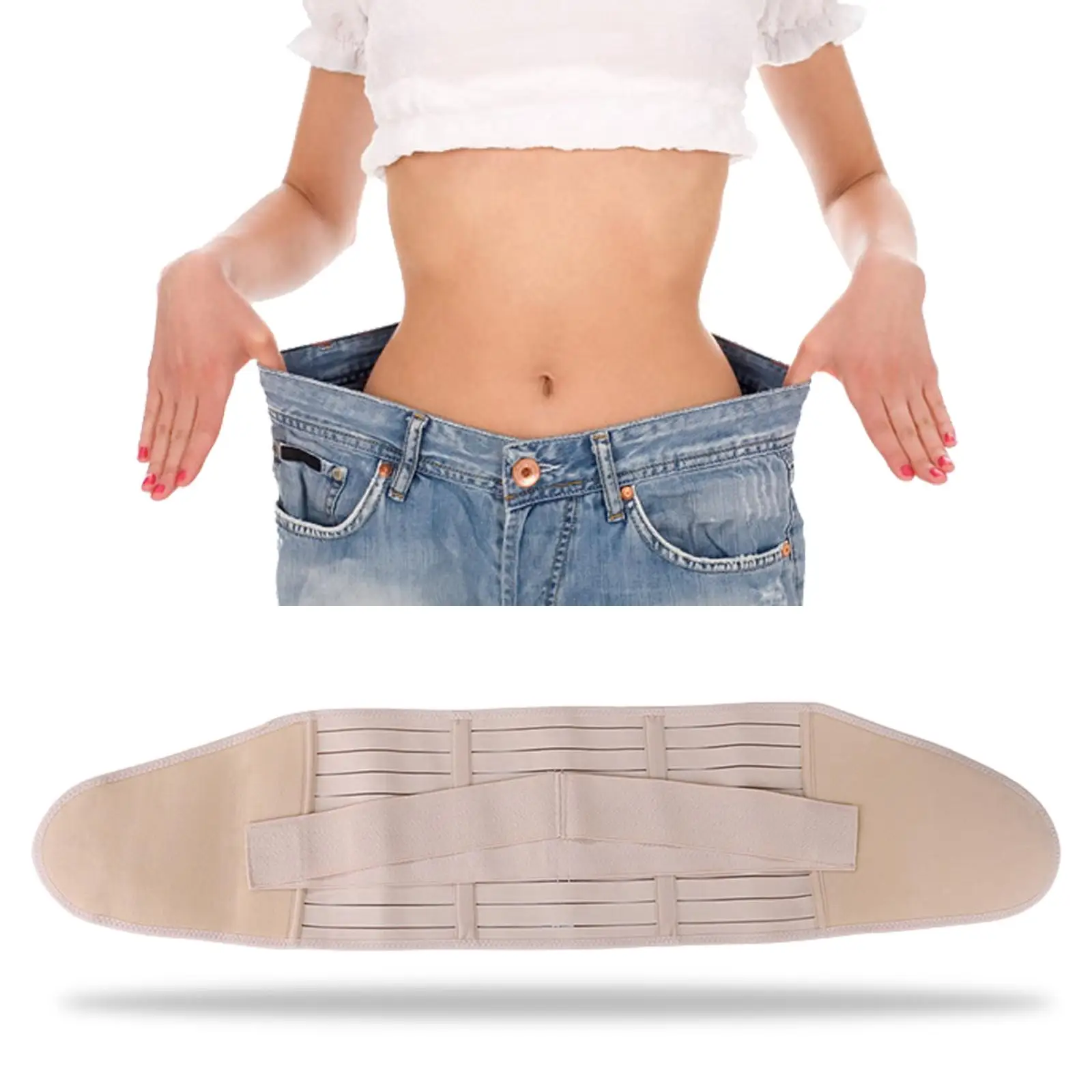 Postpartum Belly Wrap Adjustable Body Shaper Skin Belt Breathable Postnatal