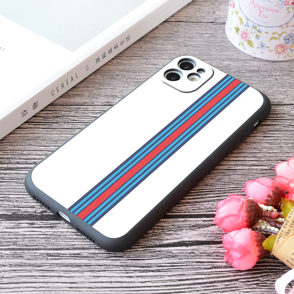 motorola one 5g ace phone case Martini Pattern Print Soft Silicone Matt iPhone Case For Apple 11 Pro Max Series Carbon Fiber Racing Stripes No7 No23 70 F1 moto g stylus 5g case