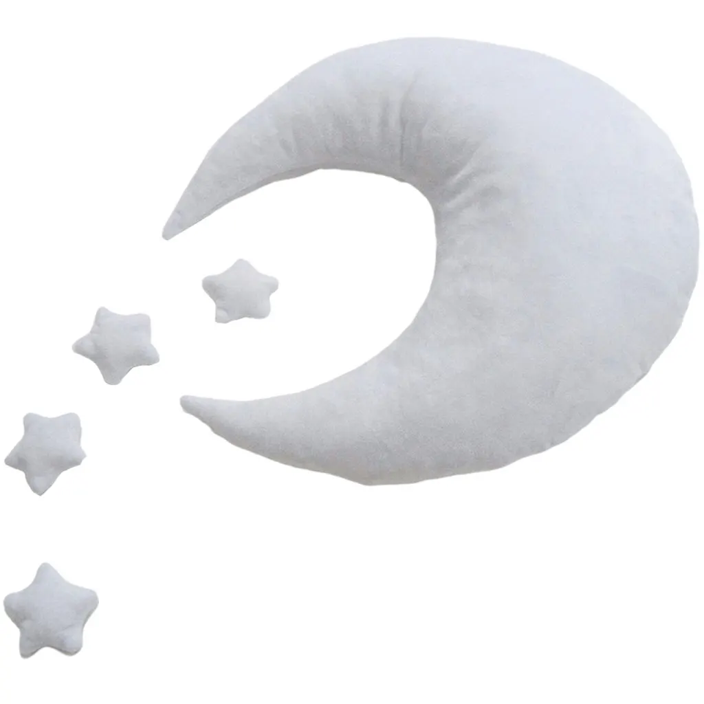 Newborn Photography   Unisex Design Posing Aid  Moon Pillow Novel Shape White Warmth for Baby Infant 0-6 Months