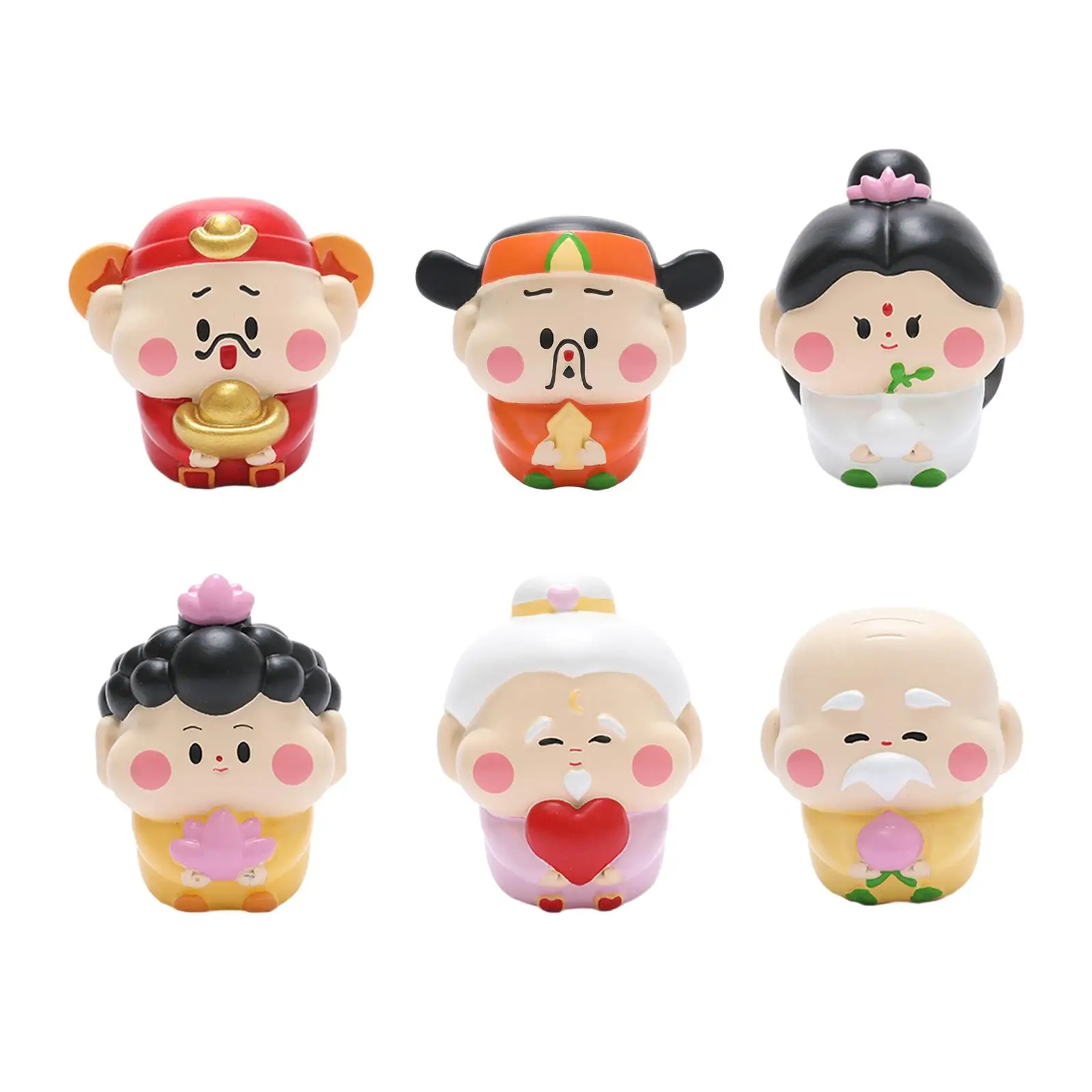 Chinese Immortal Figures Refrigerator Magnet Funny Accessories Chinese New Year Fridge Ornament for Decorating Multipurpose