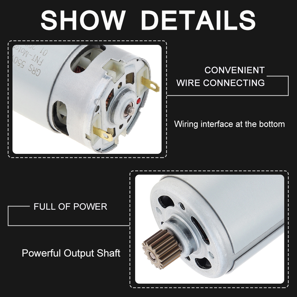 dentes 10.8-25v de alta velocidade micro motor