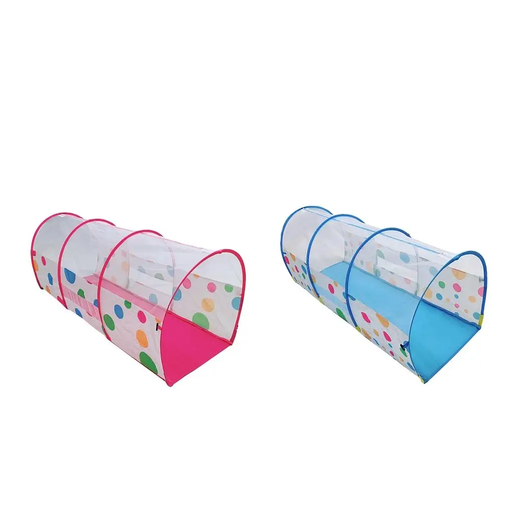 Cute Polka Dotted  Play Tent With Tunnel  Toy Games for Boys and Girls