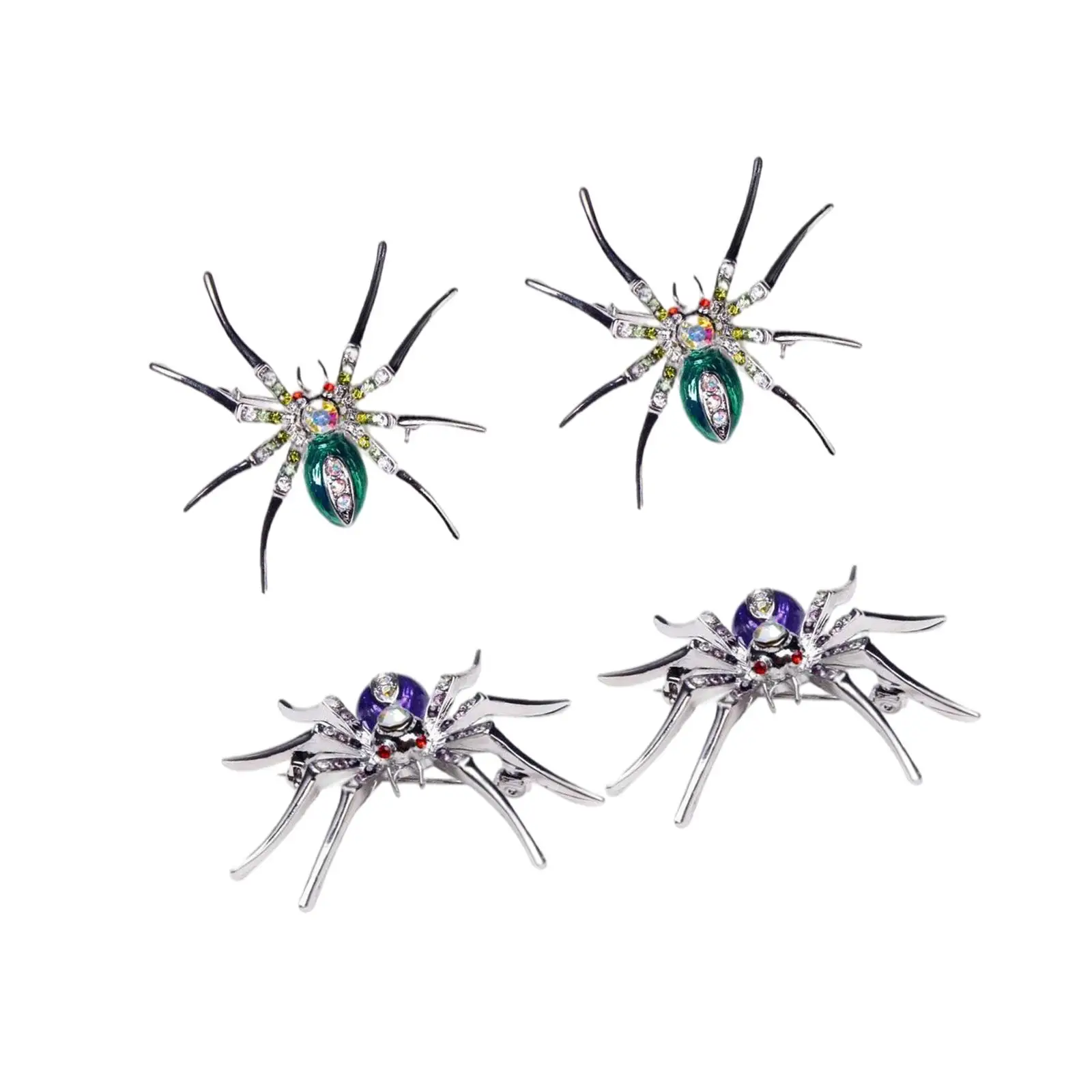 Spider Brooch Dress Clip Alloy Metal Crystal Rhinestone Pins New