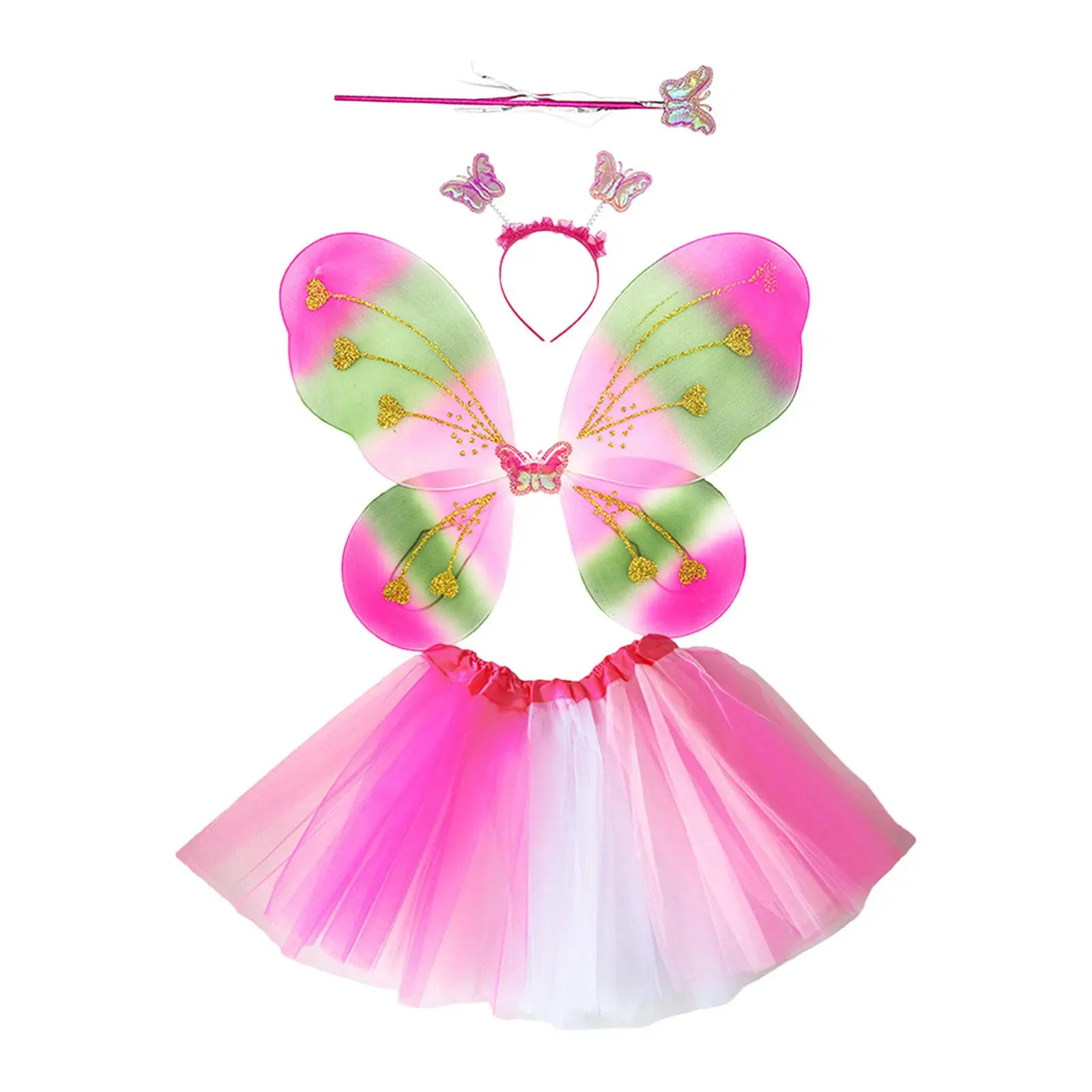 Fairy Wing for Girls Cosplay Clothes Children Girls Decorative Gifts Angel Wing for Carnival Party Festival Pretend Play