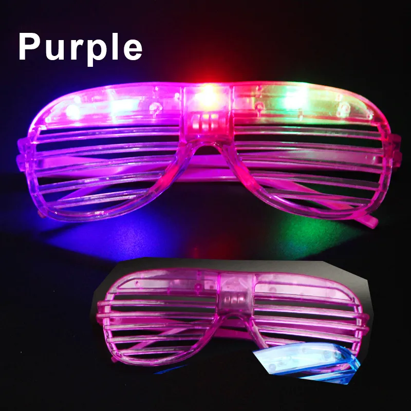 3 Style LED Glasses Light Party Sunglasses Blinds Shutter Glasses Glow in the Dark Neon Christmas Birthday Wedding Party Supplie