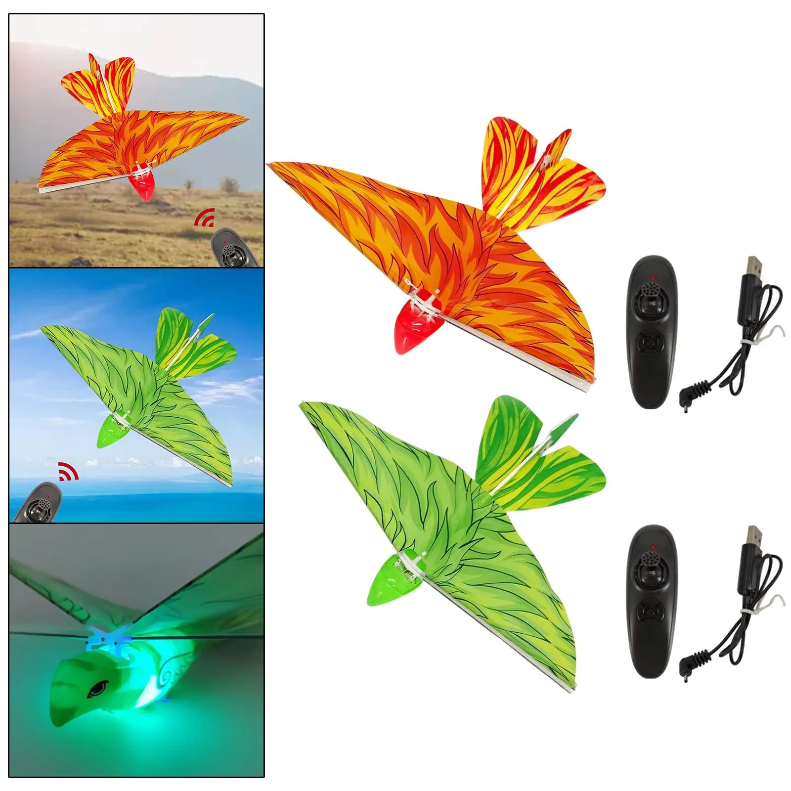 Remote Control Flying Bird with LED Night Lights up/Down Hover Altitude Hold