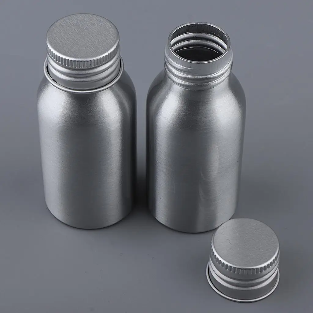 Set of 2, Empty Aluminum Lotion Bottles, Refillable Cosmetics Storage Containers, Great for Traveling, 40ML/1.4-Ounce