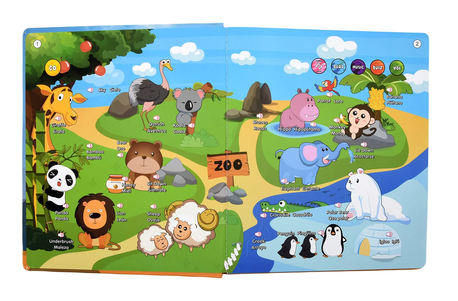 Montessori Spanisch Englisch Sprache Lernmaschine Elektronische Lesebücher Kleinkind Baby Lernspielzeug Multifunktions Ebook – Detail 7