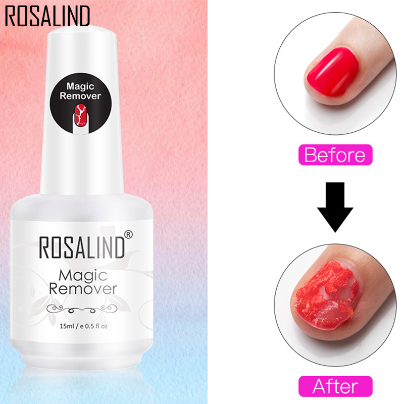 Best of ROSALIND Magic Nail Polish Remover 10ML / 15ML Gel Soak Off Cleaner UV Gel Polish Delete Matt Primer Base Top Coat Gel Remover Reviews & Tips