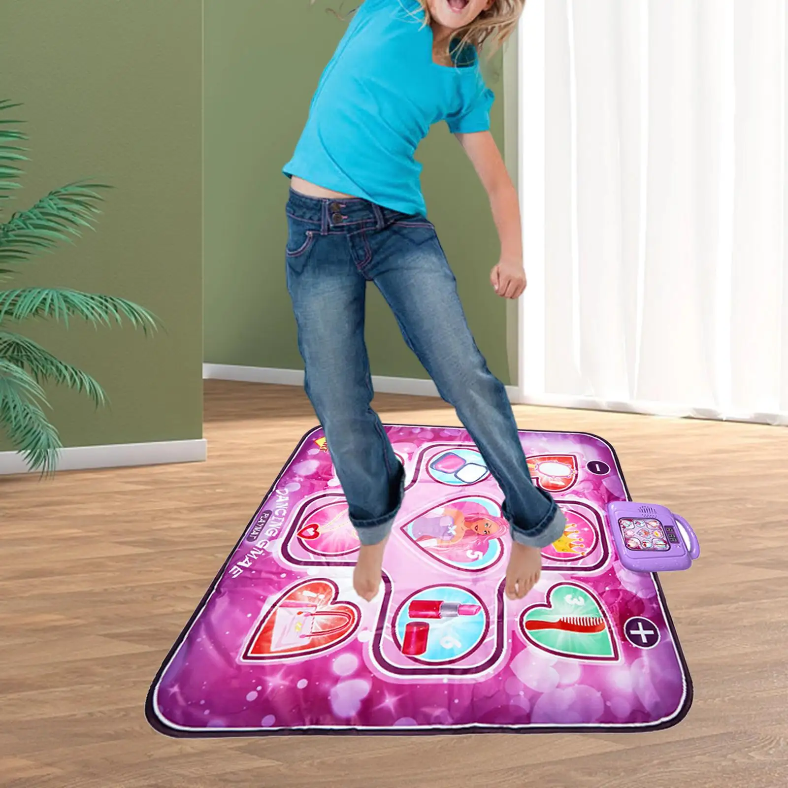Dancing Game Playmat Portable Electronic Music Dance Pad for Girls Boys Kids