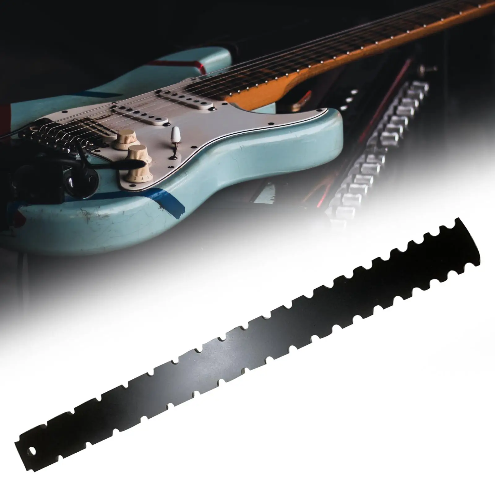 Electric Guitar Neck Notched Straight Fret Ruler Repair Kit Accs Neck Gaps Ruler Fret Leveling Steel Fret Level Luthier Tool