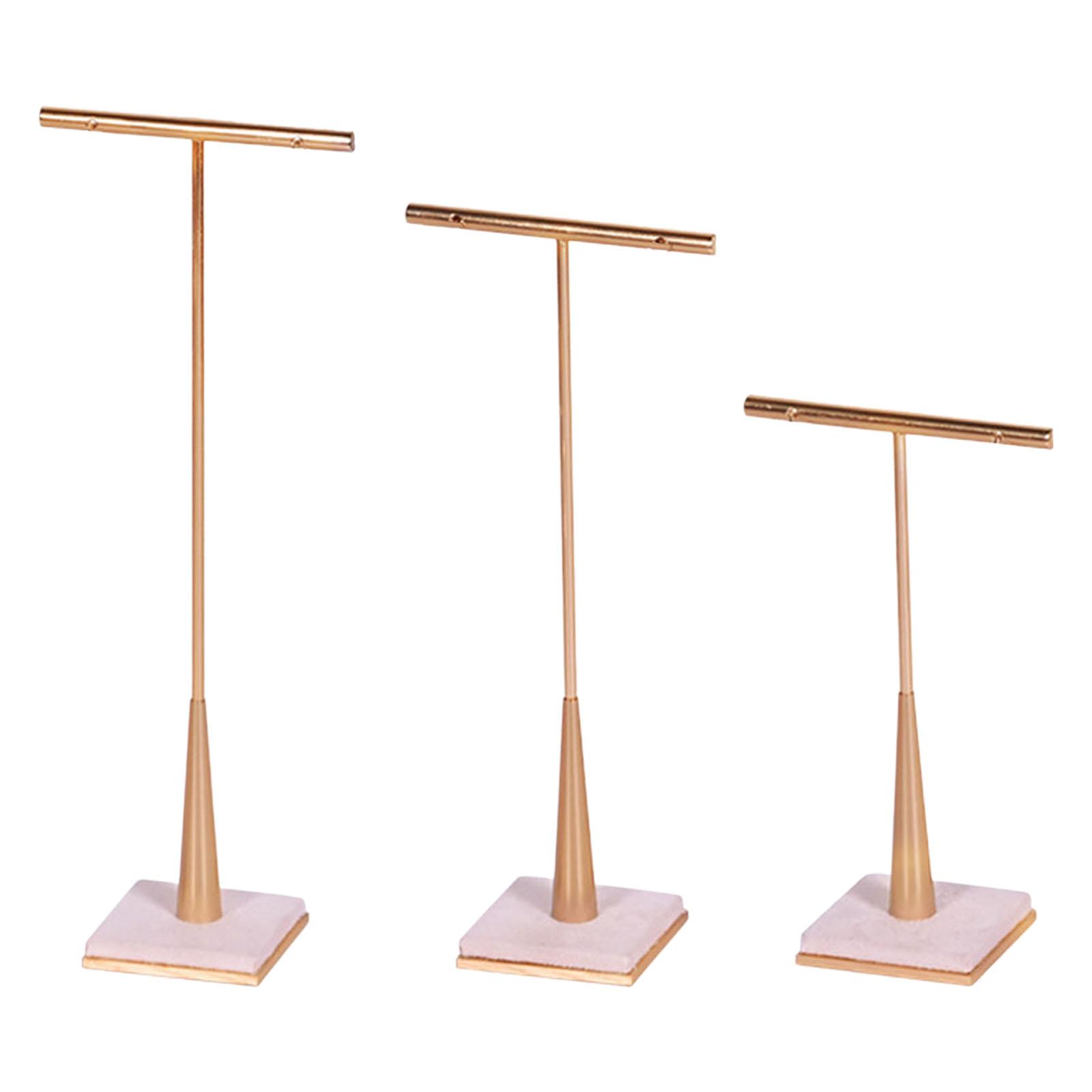 2 Holes Earring T Stand Display Jewelry Towers T Bar Hanging Earring Display Stand for Countertop Store Retail