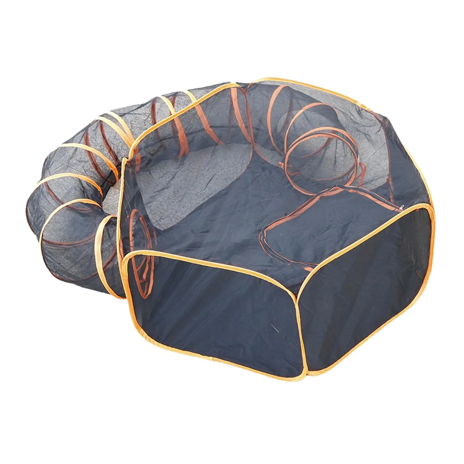 Cat Tunnel Indoor Cats Breathable Playground Scratching Resistant Net 2 in 1