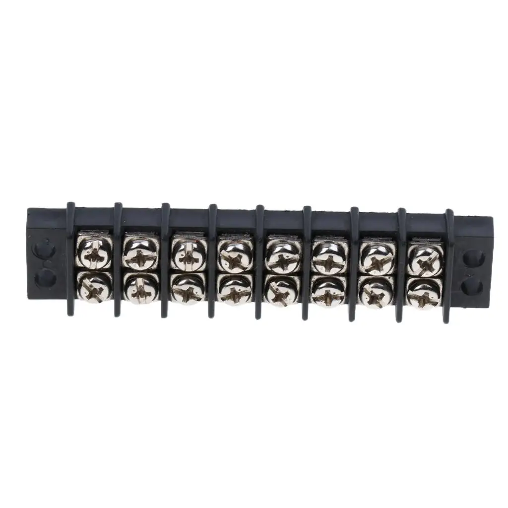 Marine  RV 8 Position 450V 30A Double Row Terminal Block Screw Bus Bar