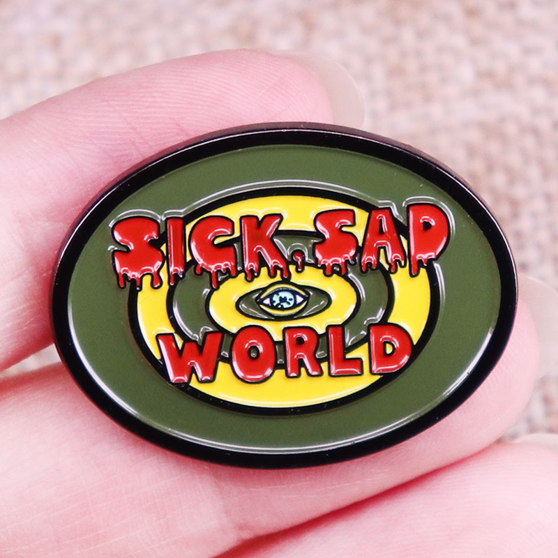 No Life No Hope No Future Sick Sad World Dariiiia Emaille Pin Lustige Cartoon Brosche Abzeichen Rucksack Dekoration Schmuck – Detail 1