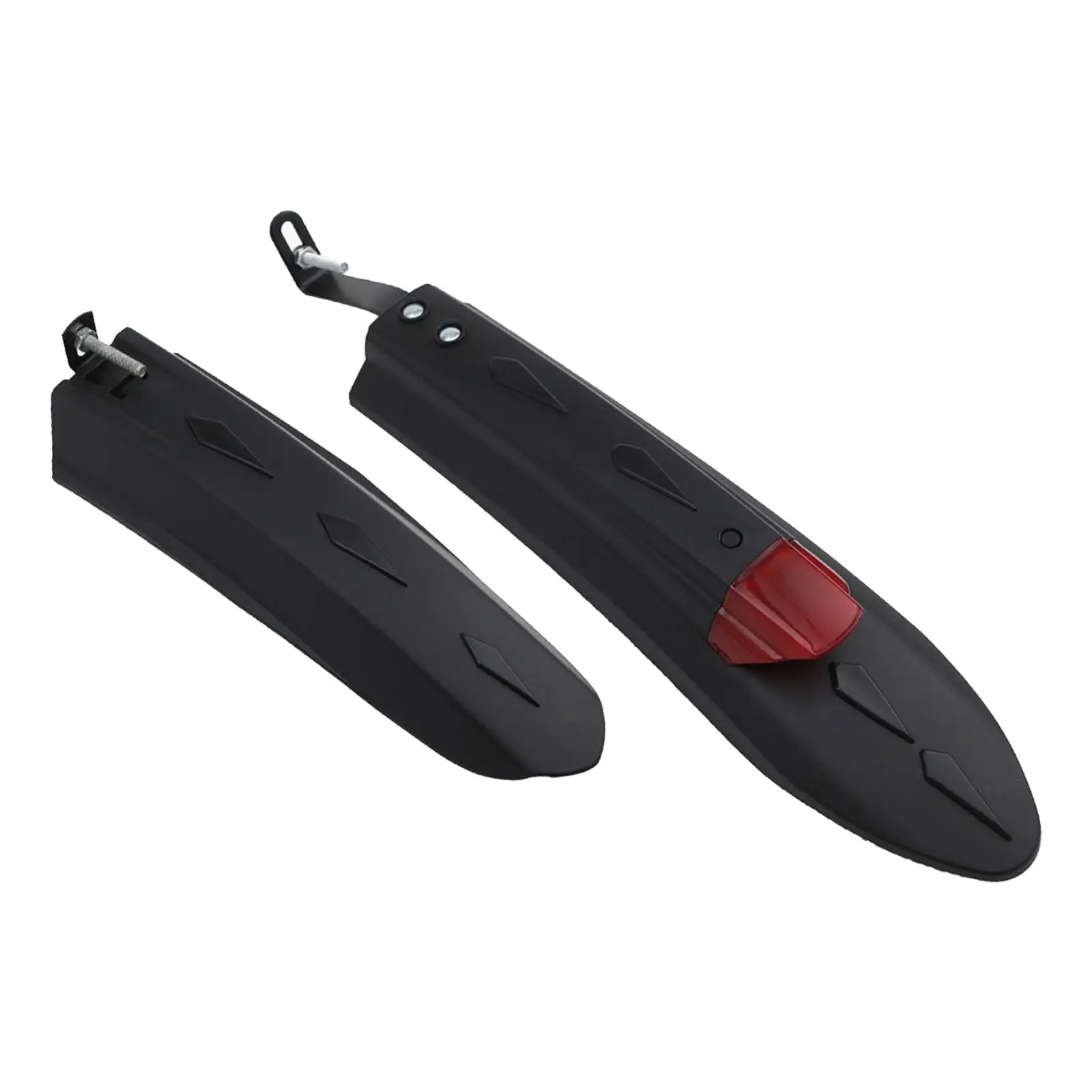 Bike Mudguard Set with Light Easy Installation Glow Bike Fenders Front Rear Set for Cycling Road Bike Sports Accessories