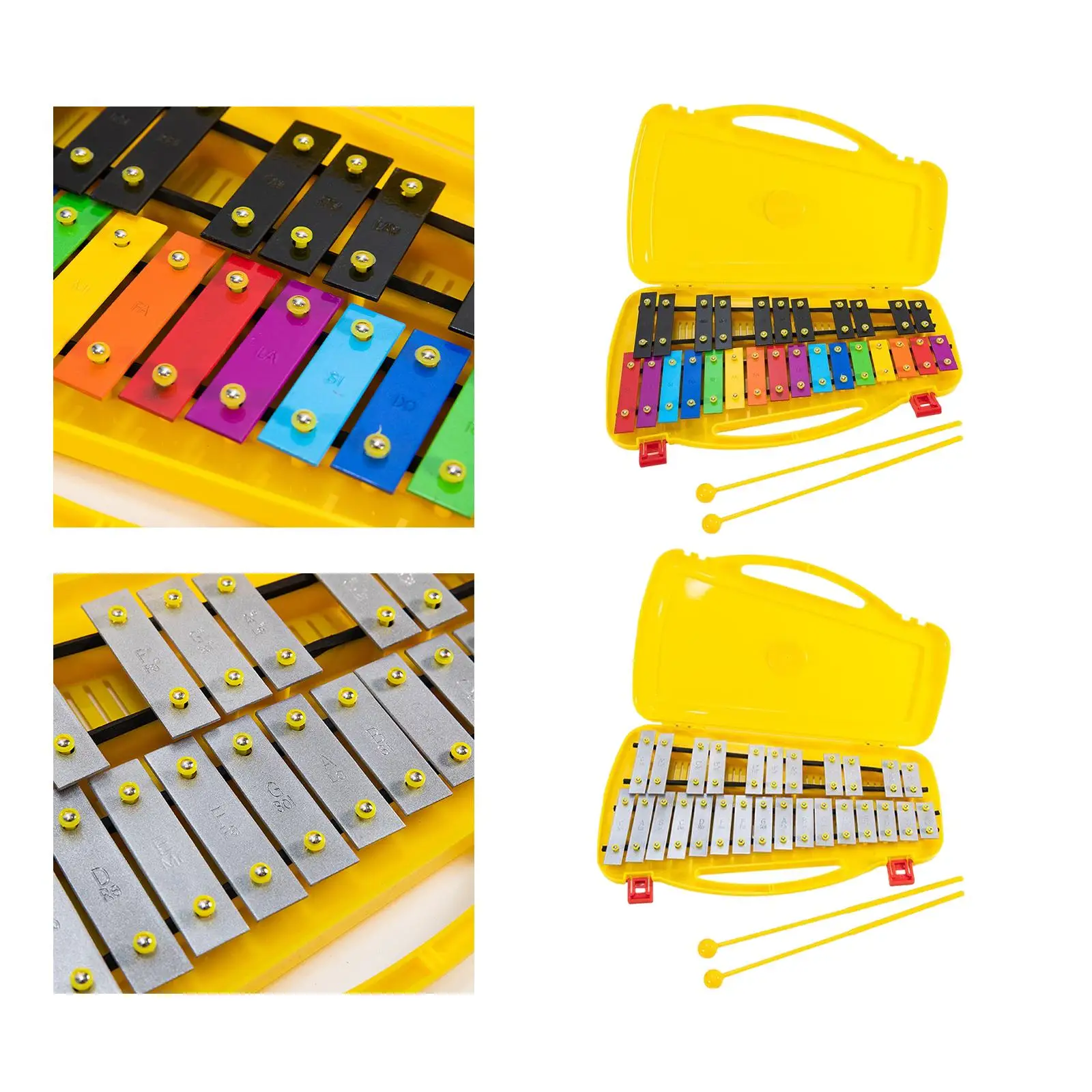 Glockenspiel with Case Perfectly Gift 27 Note Xylophone for Adult Percussion Instruments