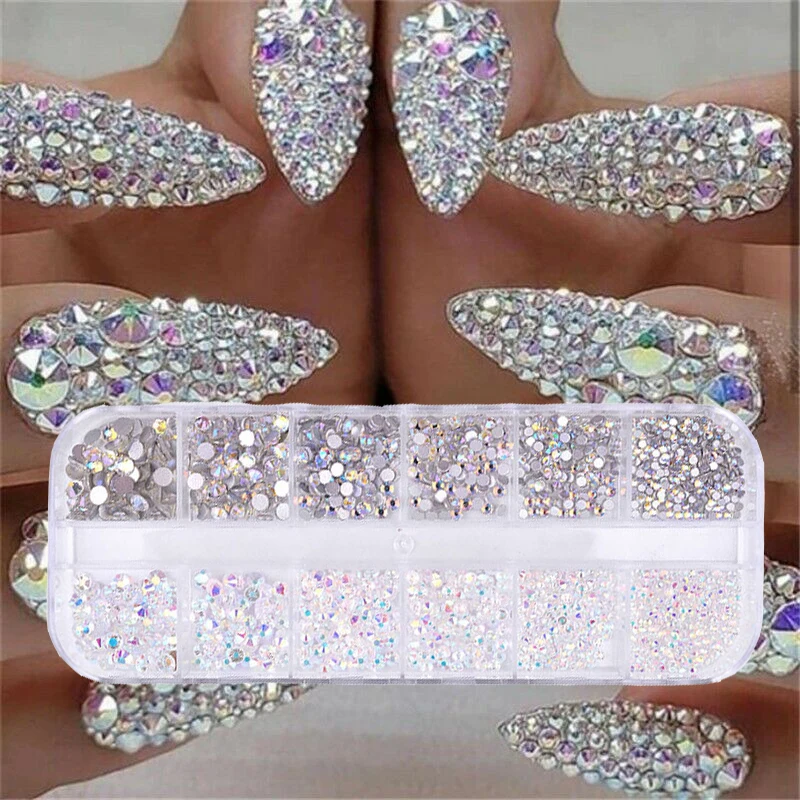 Best of 12 Boxes / Set Of AB Crystal Rhinestone Diamond Gem 3D Glitter Nail Art Decoration Beauty Reviews & Tips