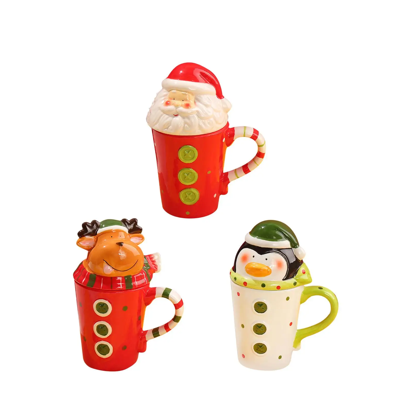 Cartoon Ceramic Mug 400ml Christmas Mugs for Stocking Stuffer Table Centerpieces Valentines Day Tiered Tray Decor Christmas Gift