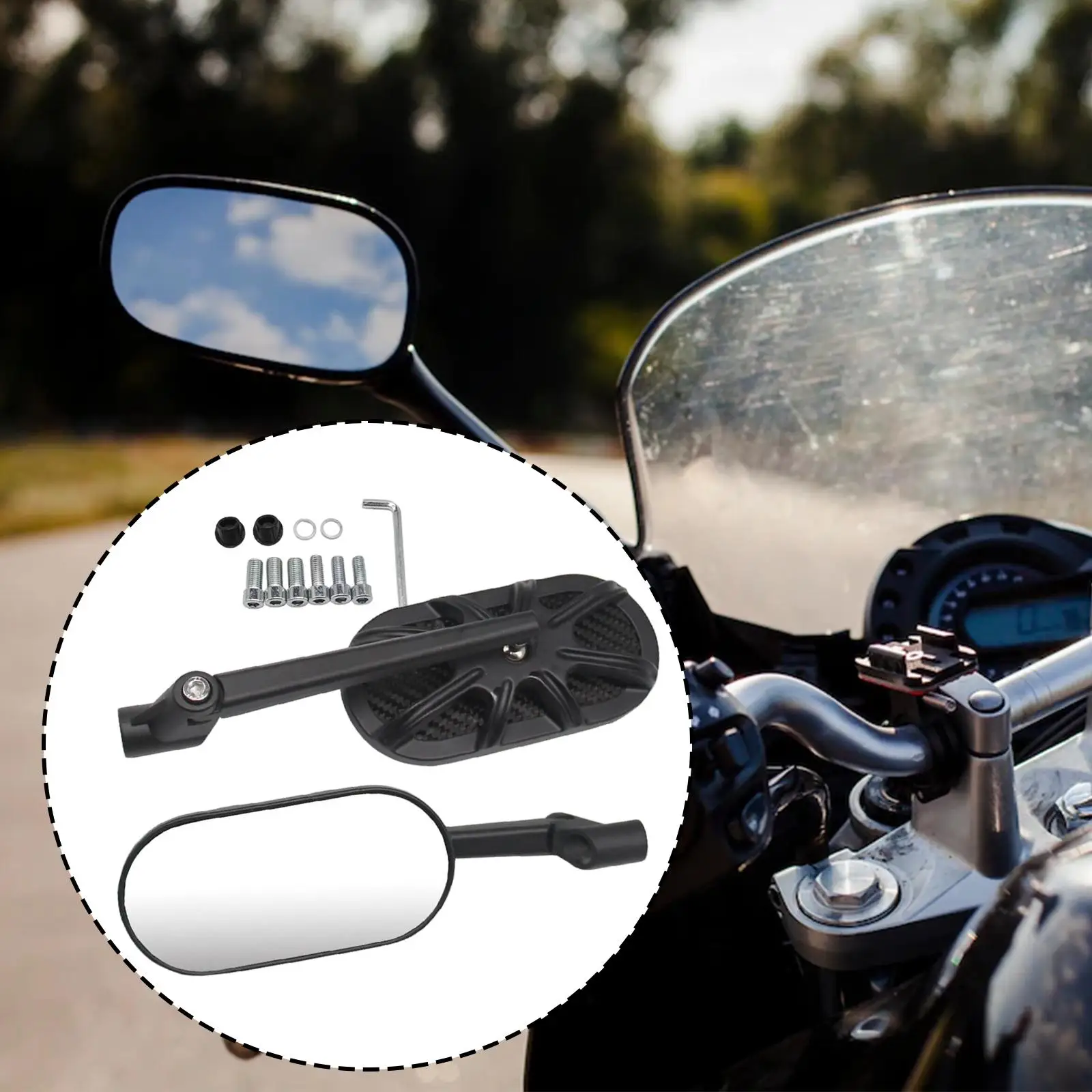 Universal Motorcycle Rearview Side Mirror Spare Parts Direct