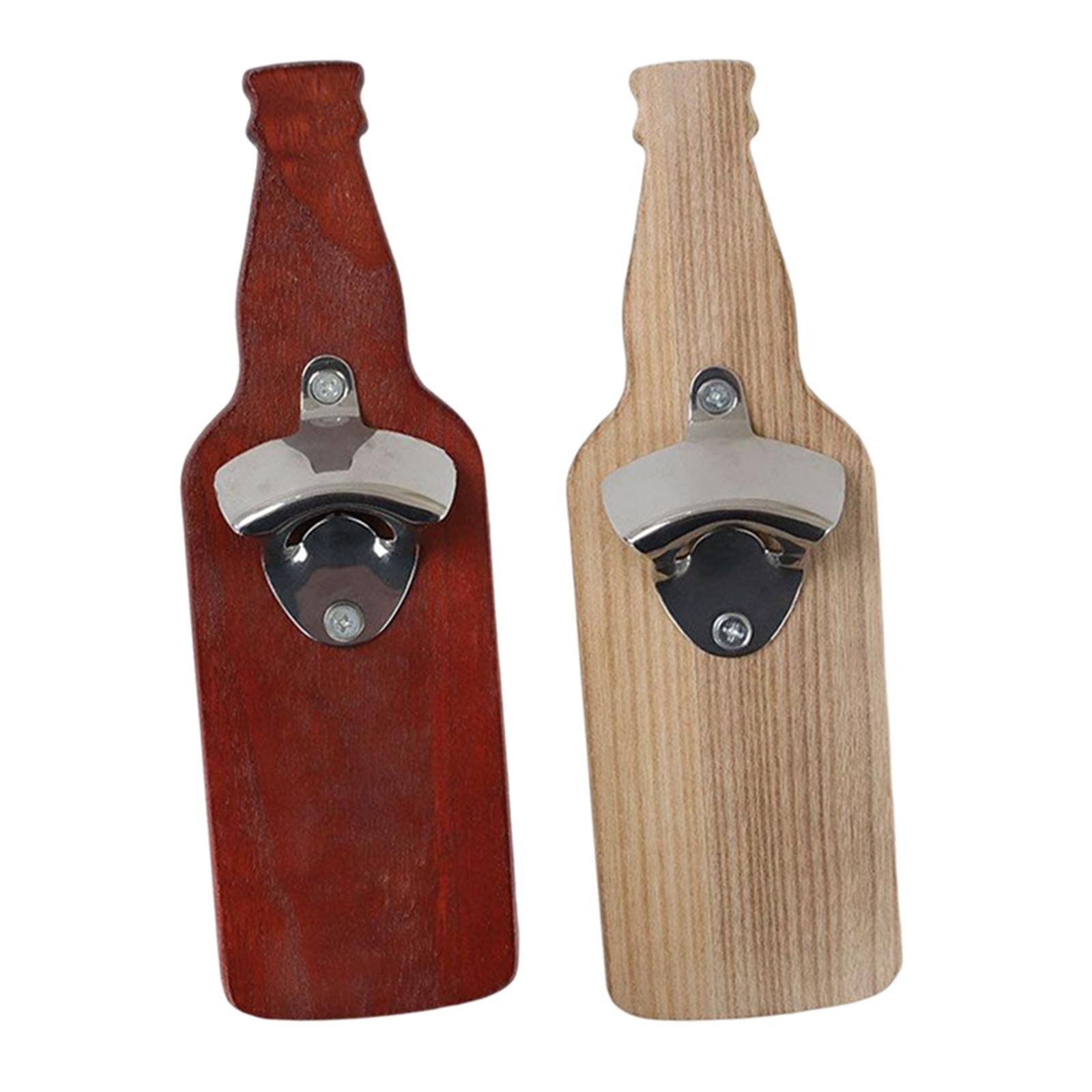 Beer Openers Wall Mounted Housewarming Presents Bottle Shape for Dad Husband