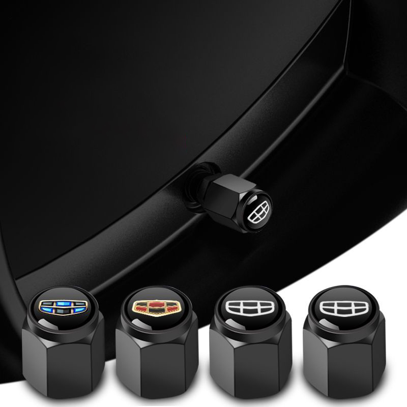 4 Stücke für Geely Serie Geometrie C Coolray Tugella Gx3 Panda Metall Auto Rad Reifen Luftventilkappen Vorbau Abdeckung mit Logo Auto Styling – Detail 1